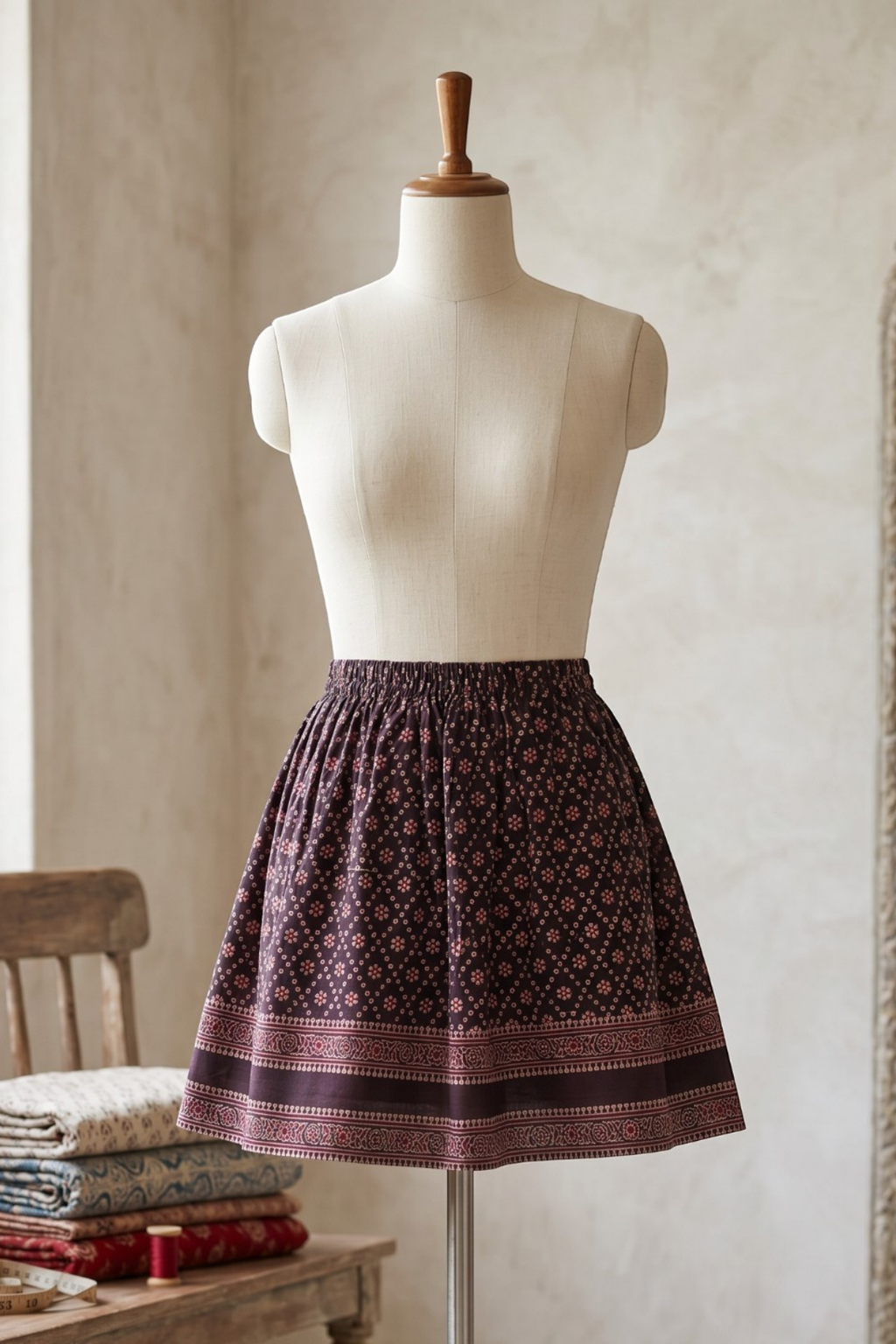 Ajrak Design Skirt