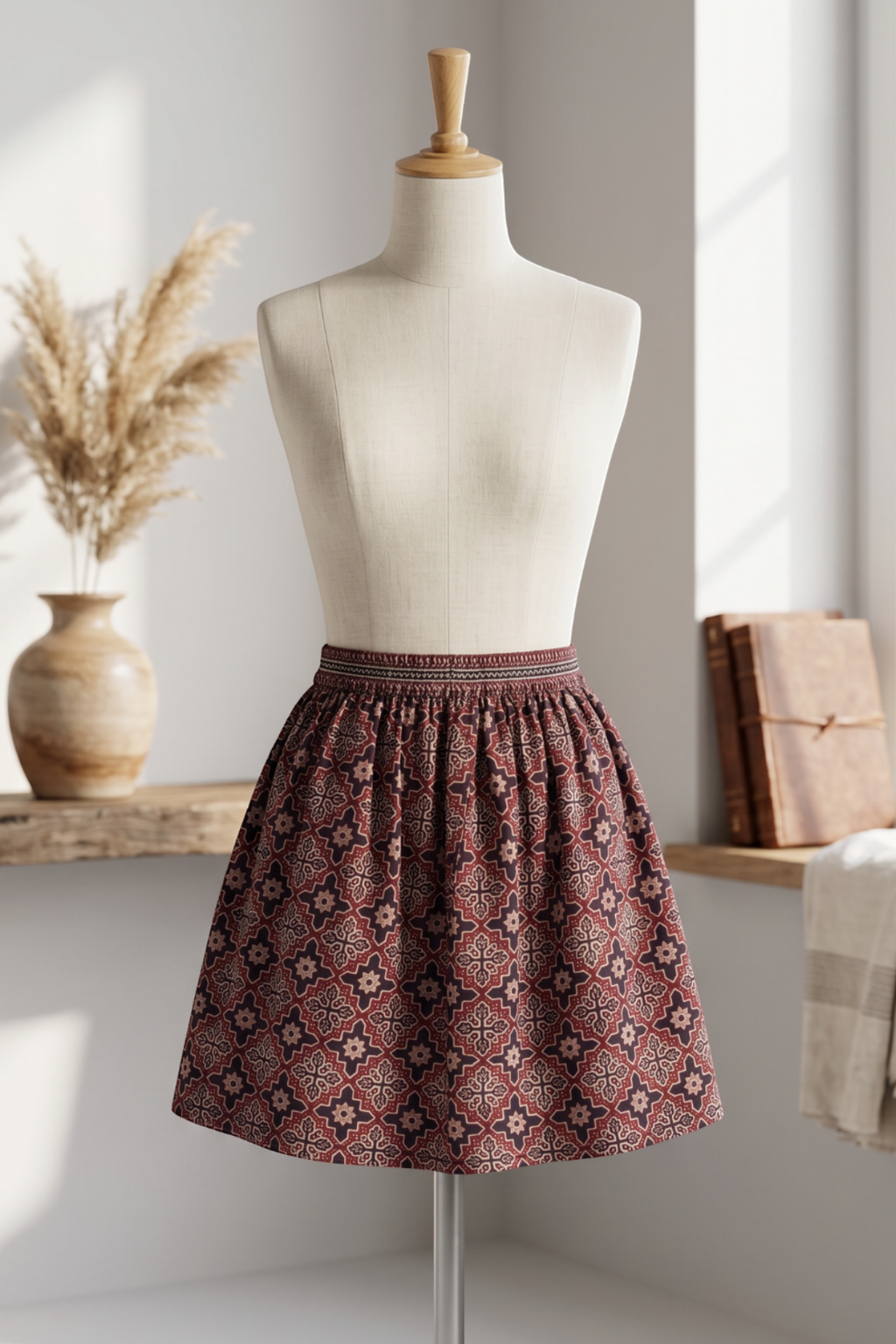 Ajrak Design Skirt